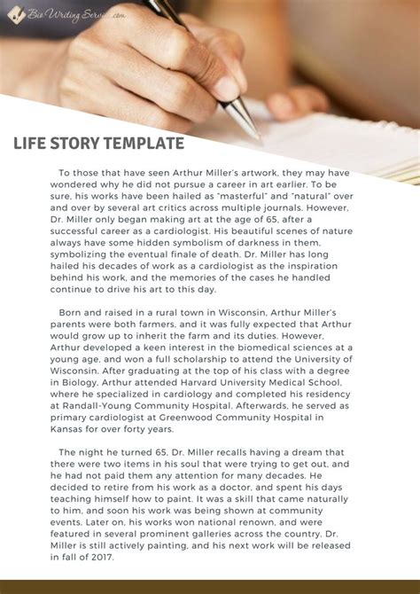 with this life story template your biography will shine need more visit