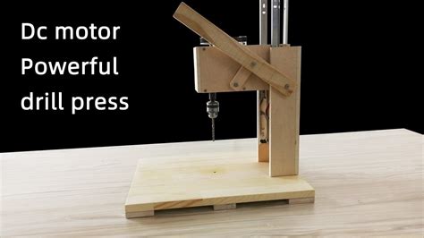 How To Make A Drill Press Machine At Home Using Dc Motor Youtube