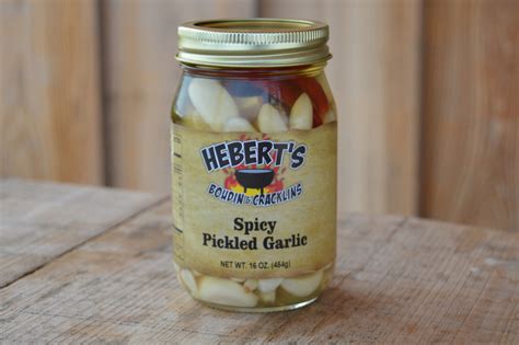 Spicy Pickled Garlic Heberts Boudin And Cracklins