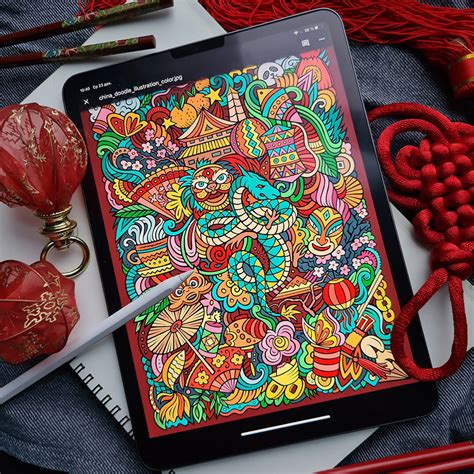 Chinese New Year Doodle Illustration On Behance