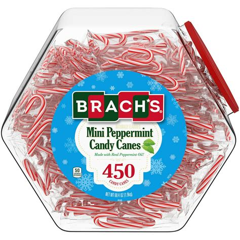 Brachs Mini Peppermint Candy Cane Jar 68 Ounce