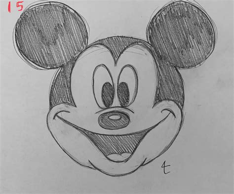 How To Draw Mickey Mouse 15 Steps Instructables