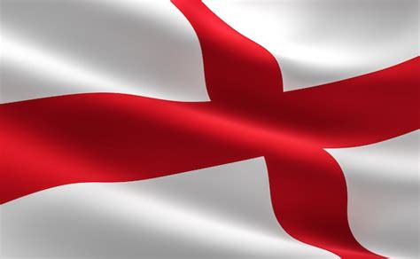 Premium Photo Flag Of England St Georges Cross 3d Illustration Of
