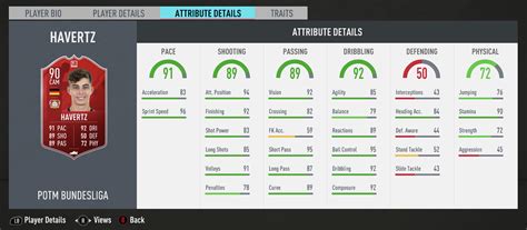 Fifa 19 squad builder with kai,select the best fut team with kai in! Kai Havertz Bundesliga POTM In-game stats : FIFA