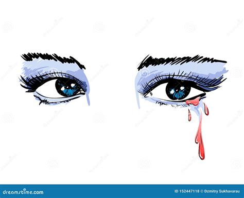 Crying Eyes Icon Cartoon Style 83337335