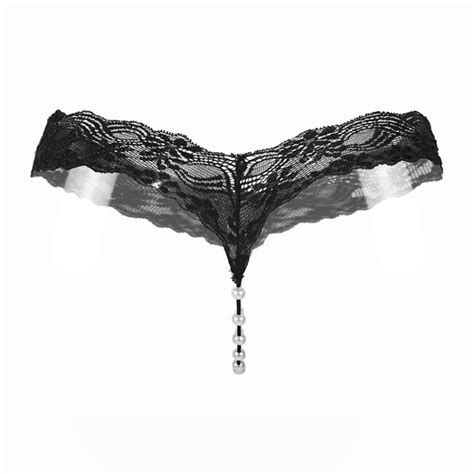 women s panties sexy hollow thongs low waist lace panties sexy pearl massage briefs european and