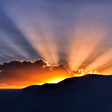 Sunset Wallpaper 4k Hills Sun Rays Clouds Nature 982