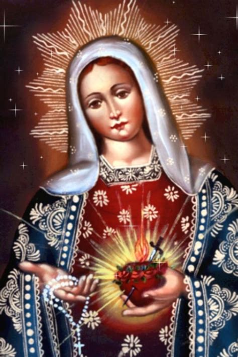 Blessed Virgin Mary Holding Sacred Heart Most Beautiful Bvm