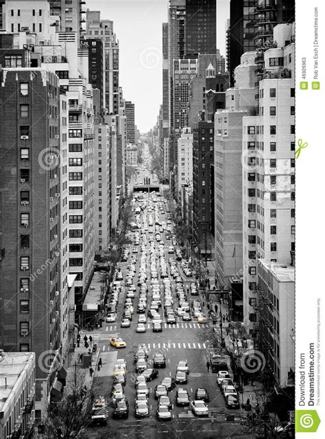 Manhattan From Above Stock Image Image Of Busy Street