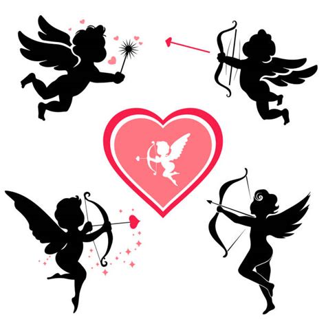 Cupid Silhouette Illustrations Royalty Free Vector Graphics And Clip Art