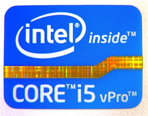 Original Intel Core I5 Vpro Inside Sticker 18 X 245mm 319