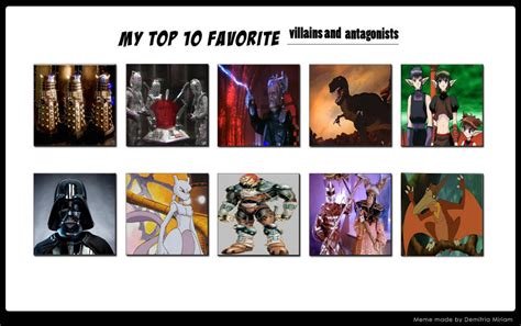 Top 10 Favorite Villains And Antagonists By Animedalek1 On Deviantart