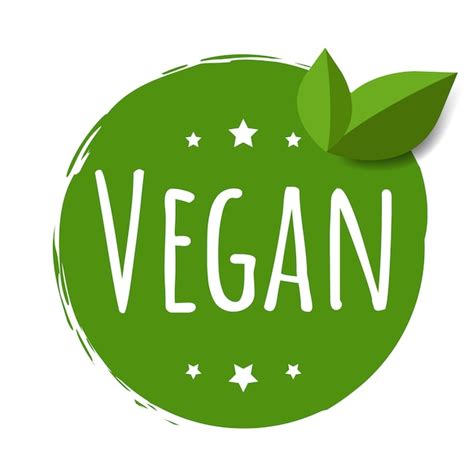 Premium Vector Vegan Label Isolated White Background With Gradient