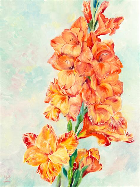 Maybe you would like to learn more about one of these? An Orange Gladiolus - Oil on Canvas/ cardboard - 30 x 40 ...