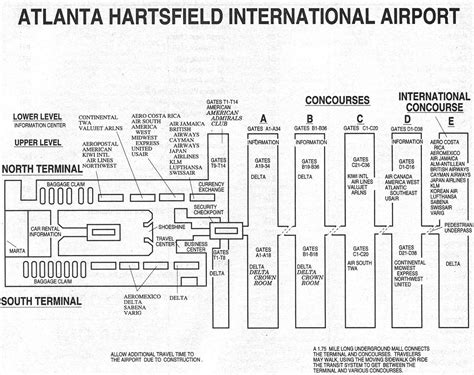 Atlanta Airport Map Concourse D Nda Or Ug