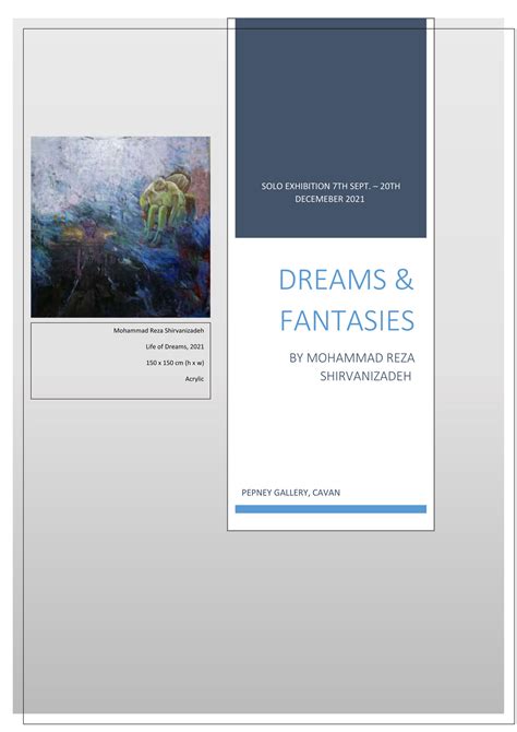 My Publications Dreams And Fantasies Solo Exhibition By Artist Mohammad