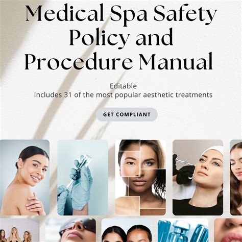 Medical Spa Safety Policy and Procedure Manual SOP Medspa Injector
