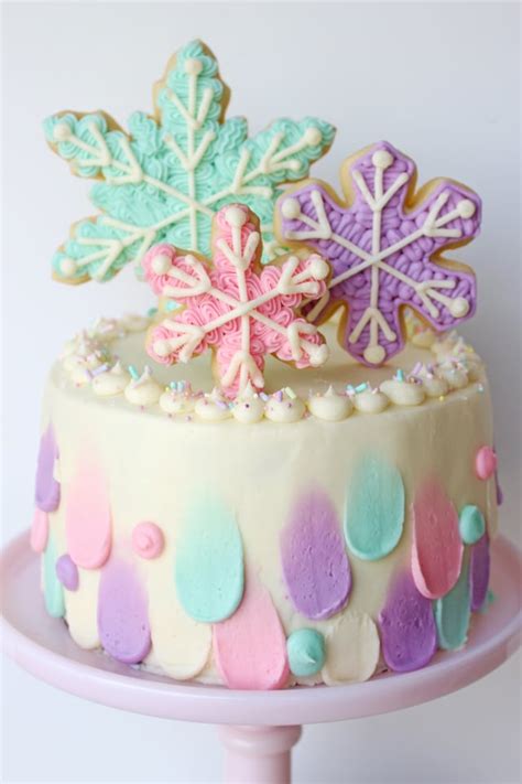 Pastel Snowflake Cake Glorious Treats