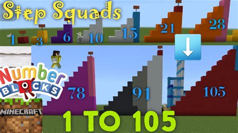 Giant Minecraft Numberblocks Step Squads From 1 To 105 Minecraft