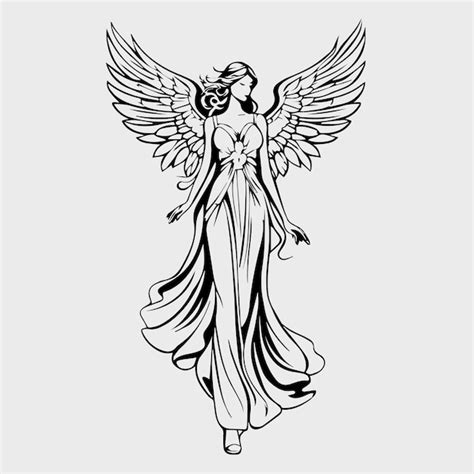 Premium Vector Vector Angel Holiday Silhouette