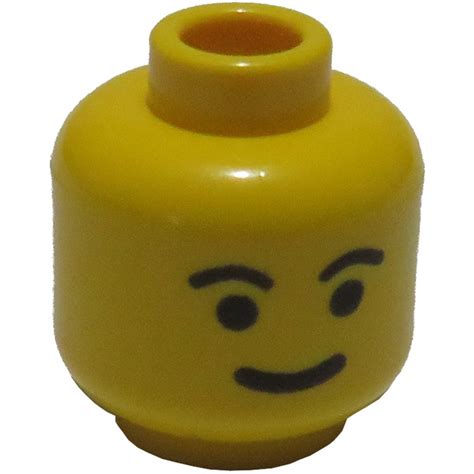 Lego Minifig Head With Standard Grin And Eyebrows Safety Stud