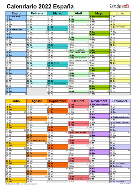 Calendario 2022 En Excel Descarga Gratis Excel Para Todos Aria Art Riset