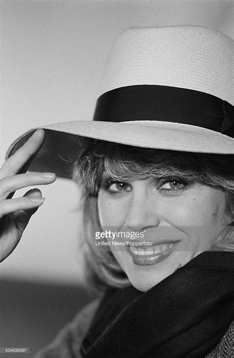 English Actress And Model Joanna Lumley Posed Wearing A Fedora Style