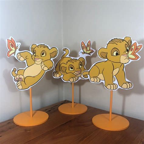 Baby Simba Lion King Themed Baby Shower Party Table Centerpieces