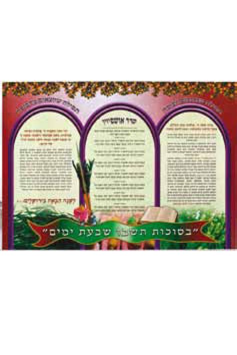 Seder Ushpizin Laminated Sukkah Poster