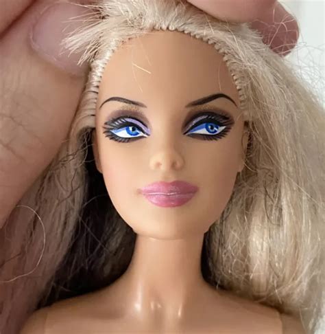 NUDE BARBIE TOP Model Blonde Black Two Tone Hair Model Muse 2007 Doll