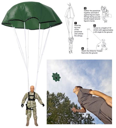 Click N Play Military Airborne Paratrooper 12 Action Figure Play Set