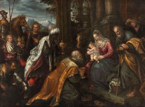 Sold Price Jacopo Bassano Follower 1510 1592 Adoration Of The