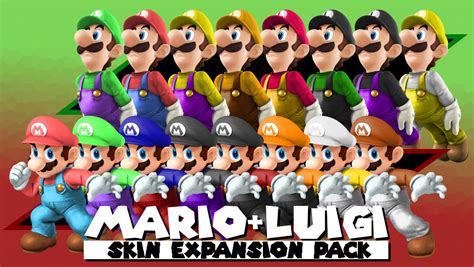 Marioluigi Skin Expansion Pack Super Smash Bros Wii U Mods