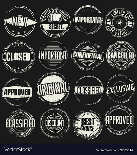Collection Grunge Rubber Stamps 2 Royalty Free Vector Image