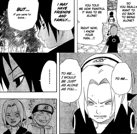 The Nature Of Sasukes Feelings For Sakura Using Manga Panels And