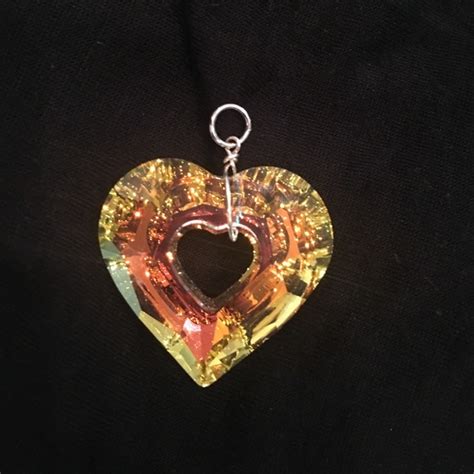 Swarovski Crystal Jewelry Rainbow Swarovski Crystal Heart Pendant