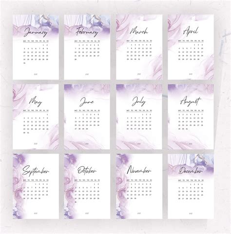 Printable 2022 Wall Calendar Modern Monthly Calendar Etsy