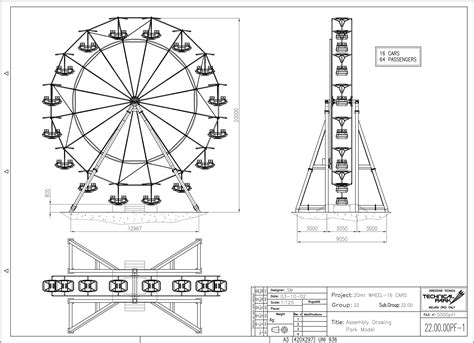 Ferris Wheel 20 Mt Technical Park Amusement Rides And Amusement