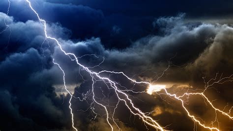 Photos Lightning Storm Cloud Nature Night Clouds 2560x1440
