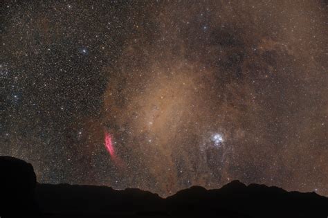 Pleiades And California Nebula Wadi Rum Jordan Rlandscapeastro
