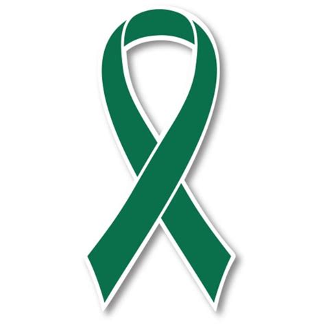 Green Liver Cancer Awareness Ribbon Car Magnet Decal Heavy Etsy
