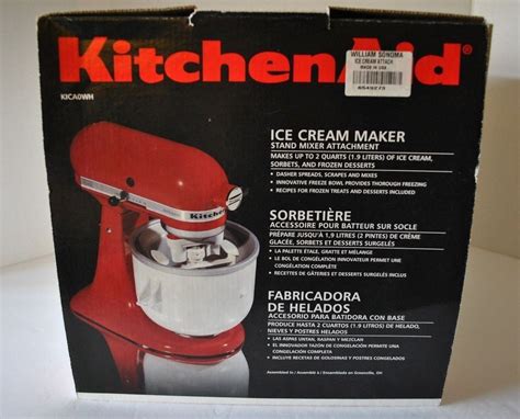 Kitchenaid Kica Wh Qt Ice Cream Maker Attachment For Sale Online Ebay Ice Cream Maker