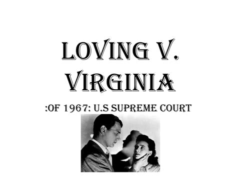 Loving V Virginia