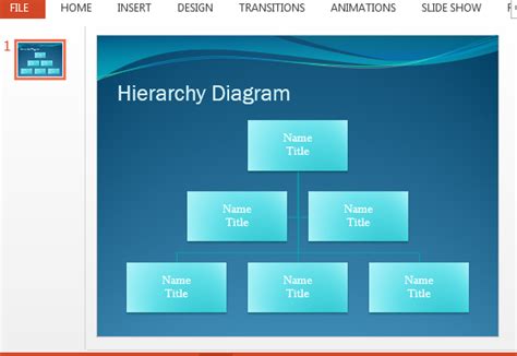 Hierarchy Diagram Powerpoint Template