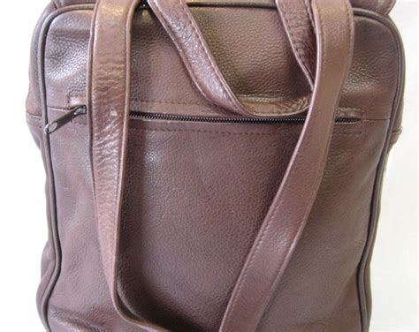 Vintage Tignanello Brown Pebble Leather Backpack Etsy
