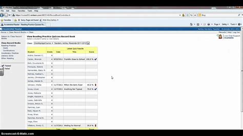 Rotate your phone for best viewing. Accelerated Reader Screencast - YouTube