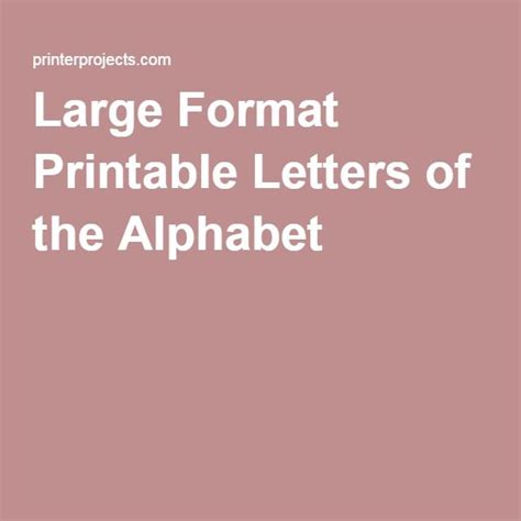 5 Best Images Of Large Printable Letters For Posters