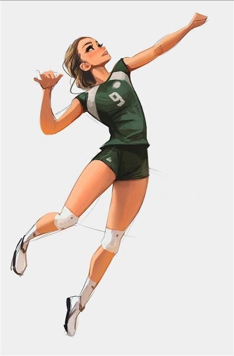 Volleyball Drawing Volleyball Poses Volleyball Pictures Cartoon Girl Images Girls Cartoon
