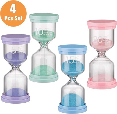 Ksma Sand Timer 4 Colors Hourglass Timer Setcolorful Hour Glass Timer 5 Mins 10