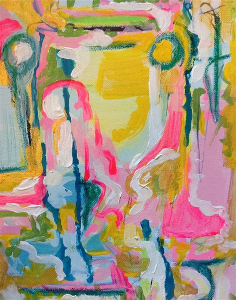 Pink Abstract Painting By Rosalina Bojadschijew